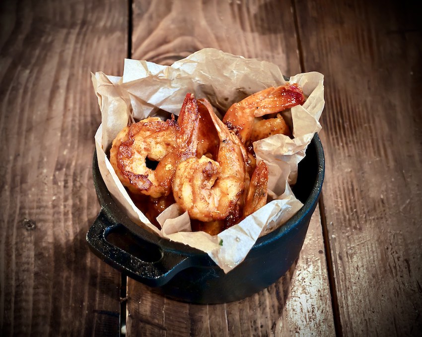 Фото позиции «Креветки в соусе кимчхи»